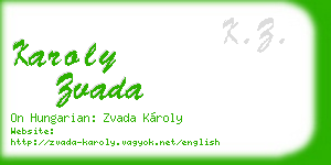 karoly zvada business card
